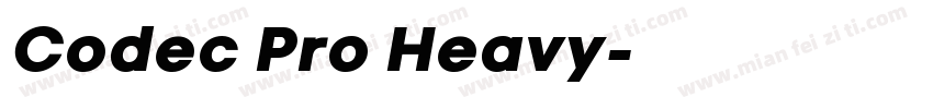 Codec Pro Heavy字体转换